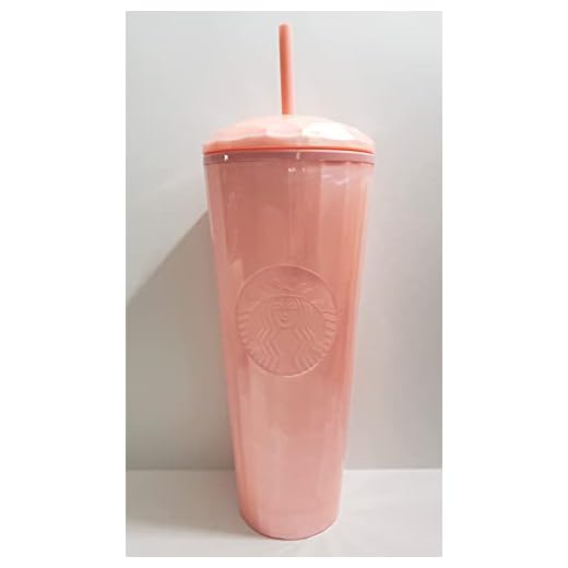 Starbucks 2021 Summer Blush Pink Kaleidoscope Venti Tumbler with Dome Lid and Straw, 24 fluid ounces