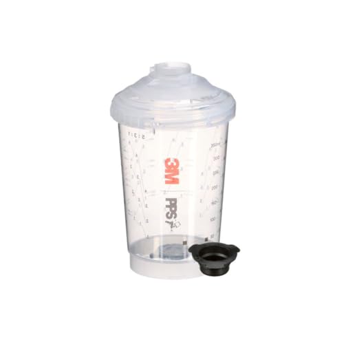 Image of 3M PPS Series 2.0 Vented Spray Cup Kit, Midi, 26262, Ready to Use Vented Cup, Includes 13.5 fl oz Cup, Lids with a 200 Micron Filter Built in for Easy-to-use for Automotive