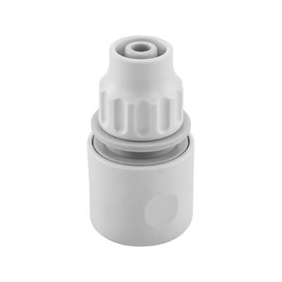 10mm Female Hose Connector Click Lock Quick Connect - White and Grey Fitting for 10mm Hose Pipe, Leak-resistant Push Fit Coupling for Garden Irrigation Drip Systems Greenhouse Watering Hose Extensions