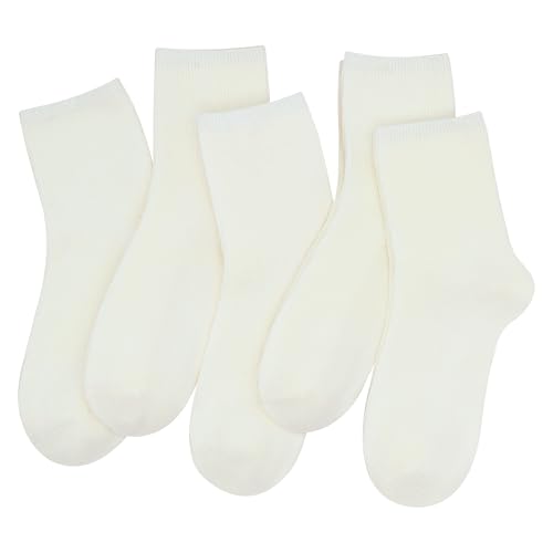 SERISIMPLE Viscose Bamboo Stretch Kids Ankle School Kids Crew Socks Breathable Boy Girl 5 Pairs