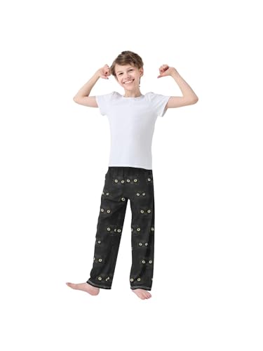 Black Cats with Star Eyes Boys Pants for Kids Jogger Pants with Pockets S3