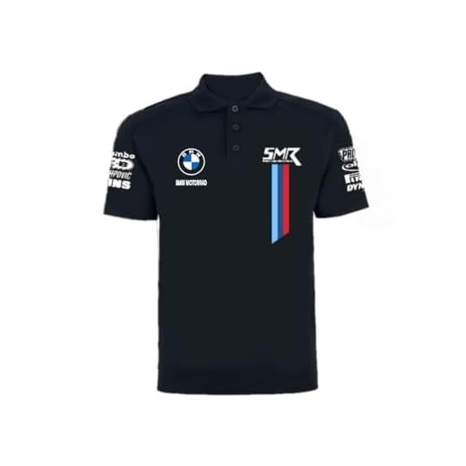 PRORACER Polo Camiseta Hombres Equipo WSBK BMẂ SMR Motorrad (XL)
