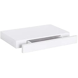 Cajonera Flotante Blanca WOLTU Estantes para Pared Blanco con Cajon Estanterías Suspendida para Libros Fotos Balda Flotante Colgante para Salon Baño Cocina y Dormitorio RG9344ws