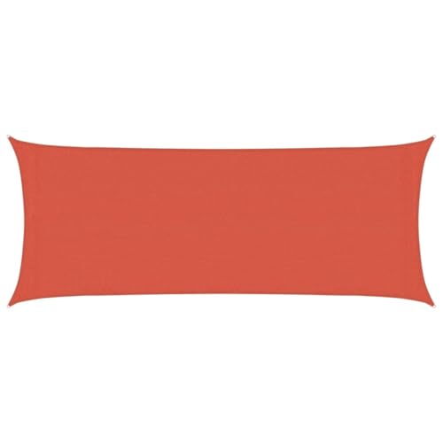 vidaXL Toldo Parasol Lona Protector Solar Sombra de Patio Jardín Terraza Balcón Parque Infantil Exterior de Vela HDPE Terracota 160 g/m² 2x4,5 m