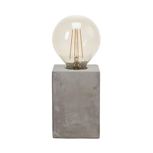 Eglo Prestwick Table lamp, Vintage Industrial Retro Table Light Fixture, Grey Concrete Bedside lamp with Switch, E27 Socket