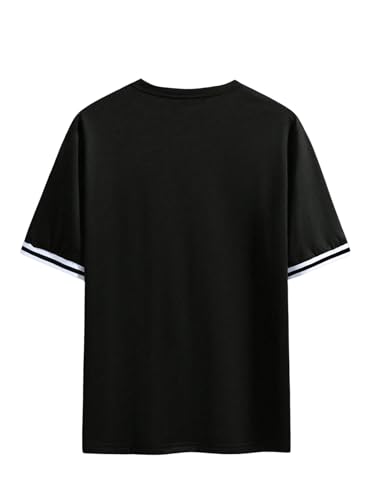 Milumia Men's Letter Graphic Short Sleeve Shirts Crew Neck Casual Tee Shirt Tops2