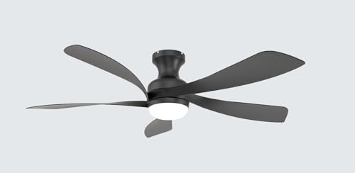 Sofucor 132cm Smart Ventilador de Techo con Luz, Alexa/APP/Google, Mando a Distancia, WiFi, Motor DC, Temporizador, 3 Temperatura de Color, 6 Velocidades, LED Silencioso Ventilador Techo para Salon
