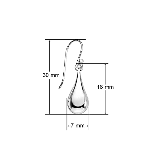 Silverline - Sterling Silver Polished Teardrop Dangle Earrings #TOP6
