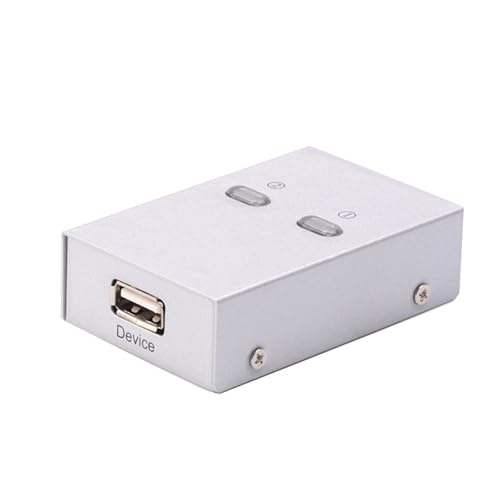 Selector de Compartición USB Conmutador de 2 Puertos para Impresora Escáner y Compartidor de Ordenador