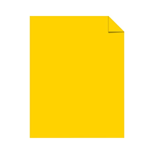 Image of Neenah Astrobrights 21538 Acid-Free Copy Paper, 24 lb., 2.5 inch Height, 8.5 inch Width, 11 inch Length, Solar Yellow (Pack of 500)