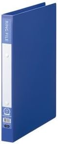 （まとめ） TANOSEE リングファイル（再生PP表紙） A4タテ 2穴 200枚収容 背幅30mm ブルー 1冊 【&times;20セット