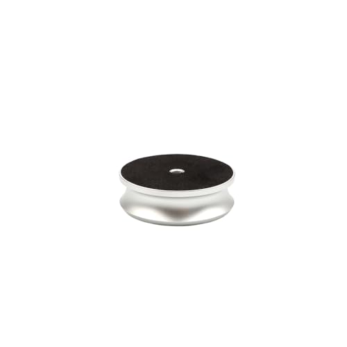 Alnicov Record Weight Stabilizer Turntable Weight Clamps Aluminum Alloy Turntable Disc Stabilizer with Soft Bottom Pad for Vinyl LP Turntable Record Player Disc Silver - Image 3