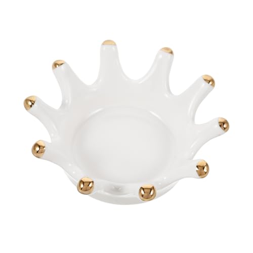 Ipetboom Ceramic Nail Art Dish Bowl for Mixing Cleaning Sleek Design Compact Nail Polish Container for Manicure Care Multi-use Dish