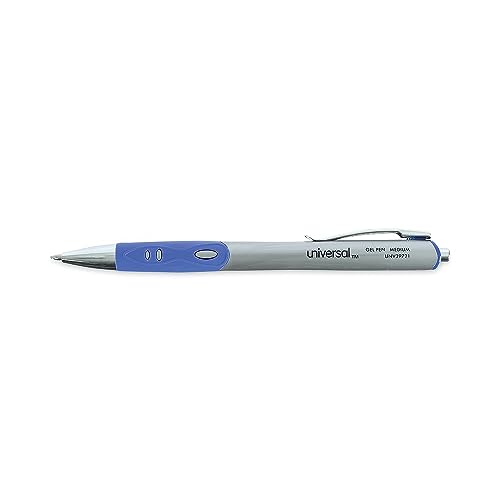 Bolígrafo retráctil Universal One gel azul mediano docena miniatura 7