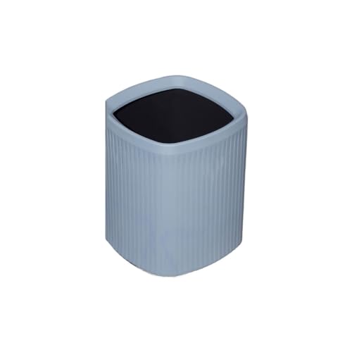 Poubelle carrée pour chambre poubelle noire minimaliste bleue ouverte
