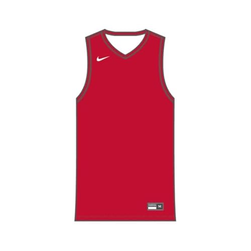 NIKE Camiseta Reversible para Hombre Team25 de Baloncesto, Color Rojo University