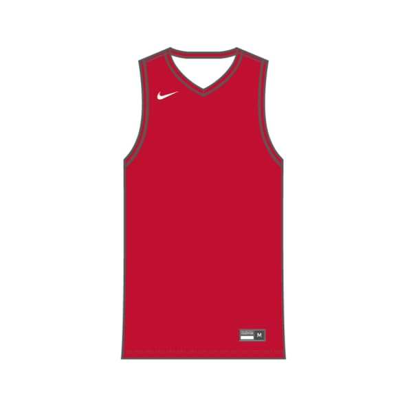 Nike Herren Mens Team25 Basketball Stock Reversible Jersey - University Red Shirt