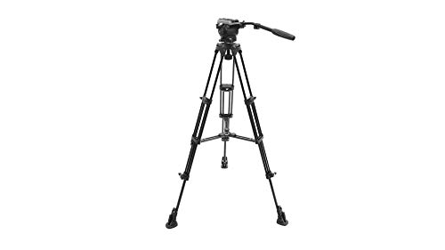 Kit trépied vidéo léger EK650 E-Image tête fluide rotative 360 degrés