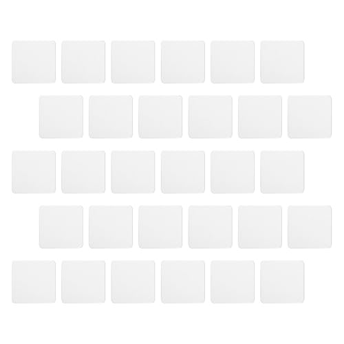 COHEALI Posavasos para Coche Sublimables de Goma 3 MM de Grosor Juego de 32 Unidades Blancas para Portavasos de Coche Almohadillas DIY para Bebidas Compatibles Sublimación y Uso en