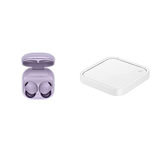 Image of Samsung Galaxy Buds2 Pro , Bluetooth Truly Wireless in Ear Earbuds with Noise Cancellation (Bora Purple) Original Wireless Charger Pad,White