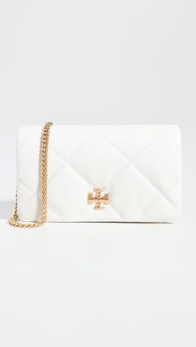 Tory Burch Women's Kira Diamond Quilt Chain Wallet, Blanc, White, One Size2