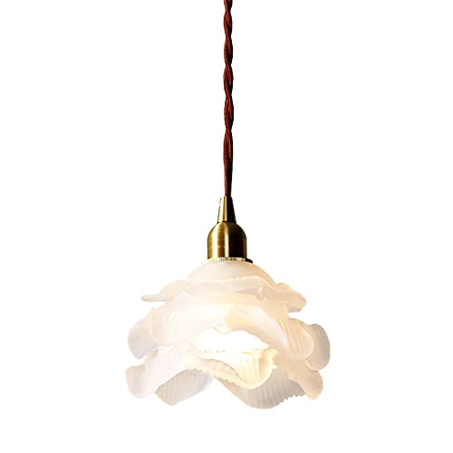 Iluminación colgante retro E27 de latón estilo japonés para decoración de cocina