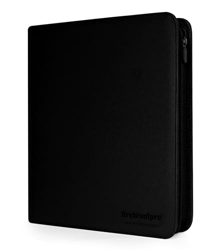 Image of Premium 12 Pocket Card Binder, Holds 480 Cards for MTG TCG Sports Game Cards(Black,12 Pocket)