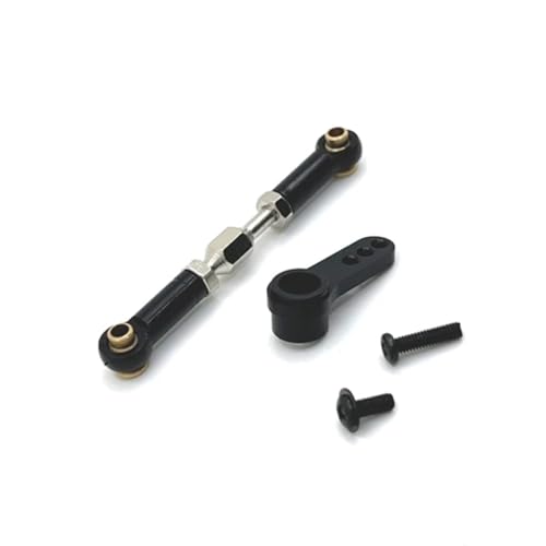 for MJX H16 16207 16208 16209 16210 1/16 RC Car Metal 25T Servo Arm Servo Horn Steering Servo Link Rod Upgrade Parts Accessories RC Upgrade Accessories(Black)