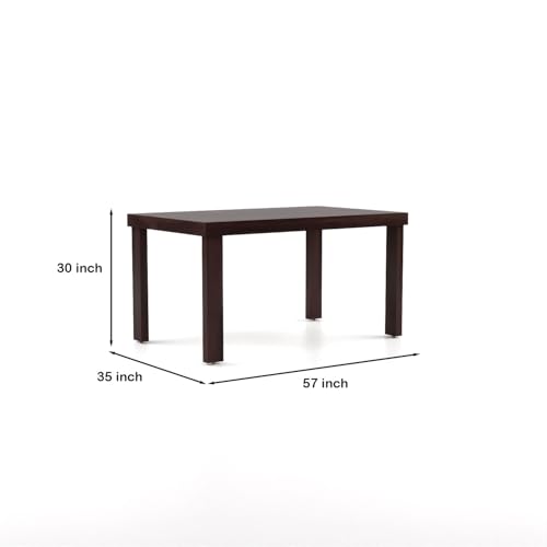 Image of Luxury Solid Sheesham Wood 6 Seater Dining Table Set with Cushioned Chairs | Wooden 6 Seater Dining Table with 6 Chairs | Premium Home Furniture| Hotels Restaurant (Finish Color- Walnut-A)