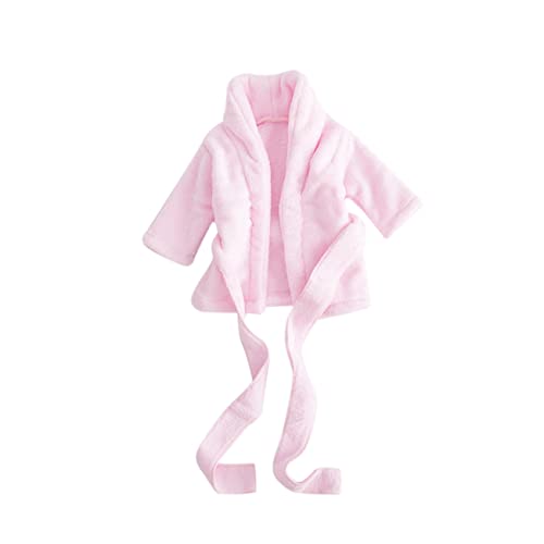 Yardwe Bata de Baño para Niña de Algodón Gruesa y Absorbente Traje Fotográfico Rosa para Recién Nacido Ropa y Transpirable