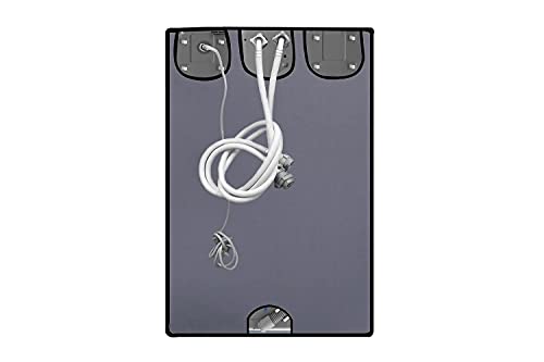 Image of Wings Star Polyester Front Load Washing Machine Cover Suitable For Bosch 6.5 Kg, 7 Kg, 7.5 Kg, 8 Kg, 8.5 Kg, 9 Kg. (63X63X81 Cms, Grey)