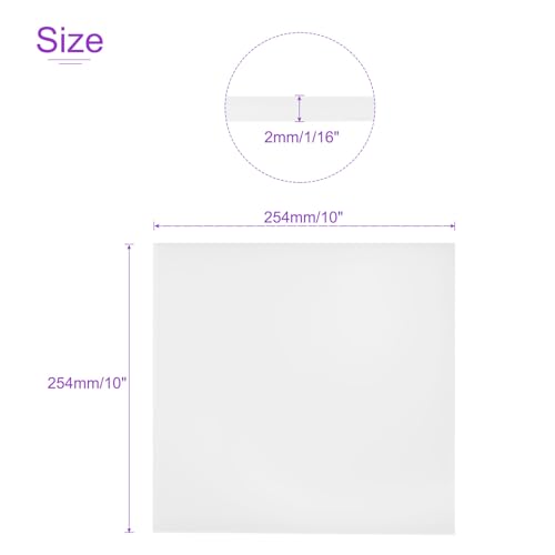 Image of DMiotech 10 x 10 x 1 /16 Inch Plastic UHMW Sheets, Ultra High Molecular Weight Polyethylene, Opaque White Polyethylene Board for Automotive, Chemical, Manufacturing, DIY Home Kitchen
