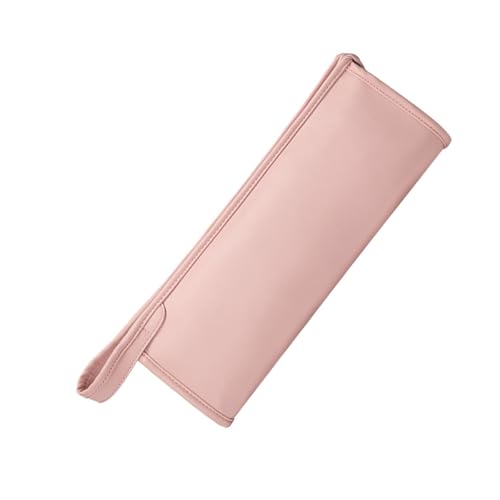Bolsa organizadora de viaje rosa para secador y rizador de pelo con gran apertura