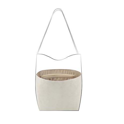 DGAZ Lightweight Purse Organizer Insert for The Row Ns Parker Tote S/M/L, Silk DupontPaper Inner Bag for Luxury Bag (Large, Gris Tourterelle)
