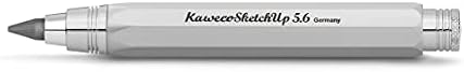 Kaweco Sketch Up Satin Chrome 5.6mm 5B Lead Pencil Solid Metal Octogonal Eight Edge Design I Mechanical Lead Pencil 10.3 cm Retractable Pencil Refillable Silver
