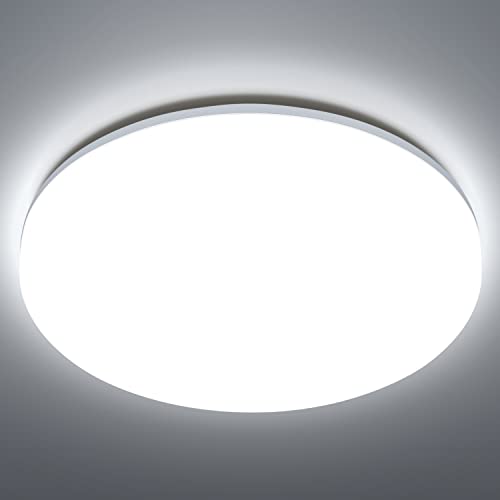 Aigostar Modern Flush LED Ceiling Light, 18W 2100lm, IP54 Waterproof, 6500K, 136W Equivalent for Kitchen, Bedroom - Cosy Home Interiors Aigostar Modern Flush LED Ceiling Light, 18W 2100lm, IP54 Waterproof, 6500K, 136W Equivalent for Kitchen, Bedroom