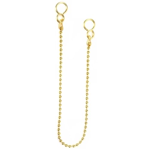 Replacement Brass 18 Inch Sink Basin Ball Plug Chain and S Hook Ends Ball Type and S Hook Shaped Chain 46cm Ideal for Kitchen and Bath Sink Basin 1 pack.