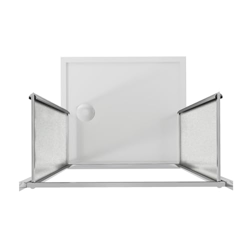 Porta Doccia 75CM H198 Cristallo Stampato C Apertura Saloon Con Doppia Anta Battente Mod. West - 4