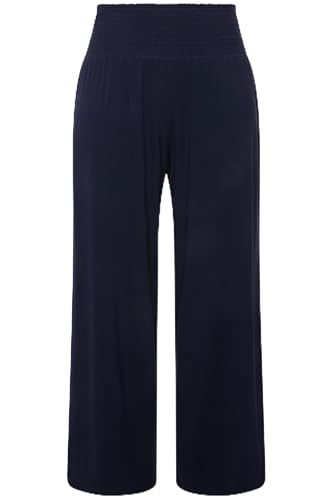 Pantalon Marlena jambe large femme avec breiter Elastikbund et taille haute fluide