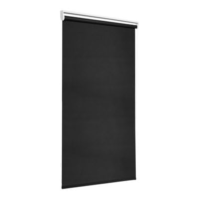 GoodHome Store Enrouleur occultant sans perçage Boreas 2 Noir 90 x 180 cm