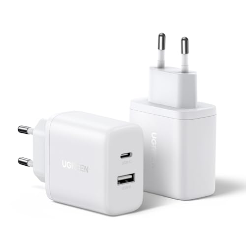 UGREEN Zapix 2Pcs 20W Chargeur USB C Rapide iPhone 2 Ports GaN Prise Secteur Compatible avec iPhone 17 Pro Max Air 16 15 14 13 12 Plus Pixel 9 8 Pro XL 7a...