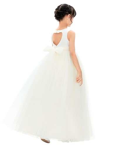 Satin Heart Cutout Tulle Flower Girl Dresses Special Events Formal Parties 247