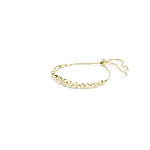 Swarovski Bracelet Imber, Diverses tailles rondes, Blanc, Doré à l’or 18 carats (750/1000)