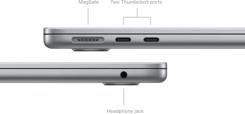 Image of Apple 2024 MacBook Air with M3 Chip 8-Core CPU /10-Core GPU, 15.3-inch, 8GB RAM, 512GB SSD, Space Gray (Renewed Premium)