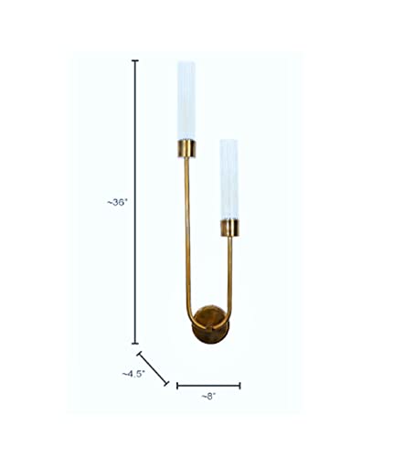 Image of Fancy Wall Light Boro 12 Flute Glass Wall Light /Wall Lamp to Decor Home /Living Room /Bedroom /Office /Dining /Cafe /Restaurants