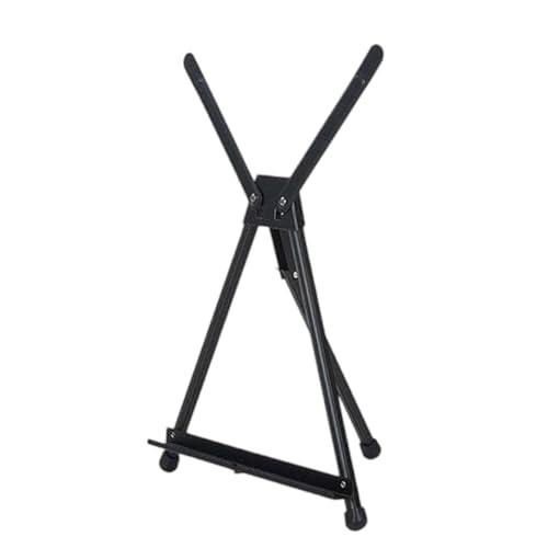 Caballete de metal para pintura artística con ala extensible, soporte de exhibición de lona, ajustable, portátil, para letrero de boda, póster, fotos, caballete de metal