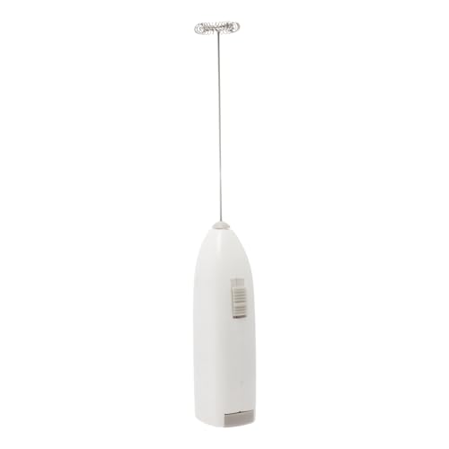 LYOR - Mini Mixer Misturador Elétrico para Bebidas - Inox e Plástico Branco - Eficiente e Compacto para Batidas e Misturas Rápidas