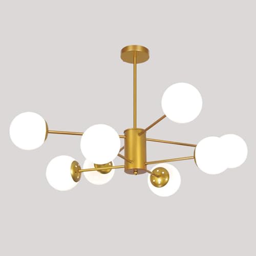 Lustre 8 lumières vintage ZR98US, suspension mid century classic