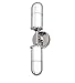 Meyda Tiffany 200358 Transitional LED Wall Sconce from Jaula Collection in Chrome Finish, 42.00 inches