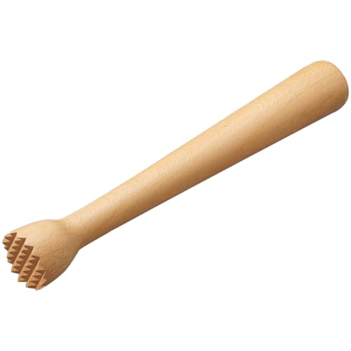 Auratrove Pilon à cocktail en bois de hêtre avec tête pour écraser la glace et presse-citron, outil de brassage ergonomique pour la maison et les fêtes,...